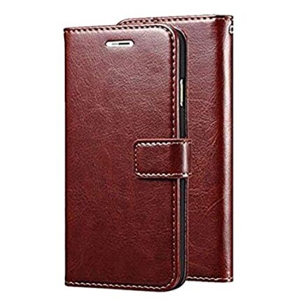 CEDO Samsung A50 / A50s / A30s Flip Cover | Leather Finish | Inside Pockets & Inbuilt Stand | Shockproof Wallet Style Magnetic Closure Back Cover Case for Samsung Galaxy A50 / A50s / A30s (Brown)