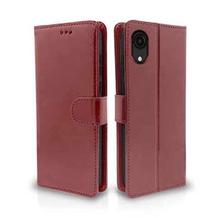 Pikkme Samsung Galaxy A03 Core Flip Cover | PU Leather Finish | 360 Protection | Wallet & Stand | Strong Magnetic Flip Case for Samsung Galaxy A03 Core (Brown)