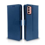 Pikkme Samsung Galaxy F13 Flip Case Leather Finish | Inside TPU with Card Pockets | Wallet Stand and Shock Proof | Magnetic Closing | Complete Protection Flip Cover for Samsung Galaxy F13 (Blue)