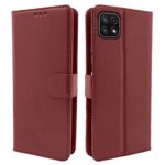 Pikkme Samsung Galaxy F42 5G / A22 5G Leather Magnetic Vintage Flip Wallet Case Cover for Samsung Galaxy F42 5G / A22 5G (Brown)
