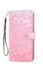 TELETEL Queen Series 3D Embossing Magnetic Closure Wallet Flip Case Cover for Oppo A78 5G (Faux Leather|Pink)