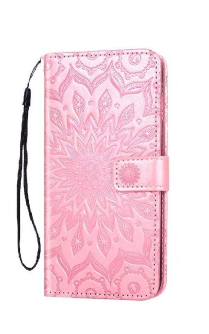 TELETEL Queen Series 3D Embossing Magnetic Closure Wallet Flip Case Cover for Oppo A78 5G (Faux Leather|Pink)
