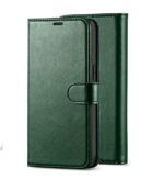 Trounce Vintage Leather Flip Wallet Case Stand with Card Holder| Magnetic Closure | Mobile Cover Back Case (Green) for Samsung Galaxy M14 5G
