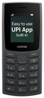 Nokia All-New 105 Keypad Phone with Built-in UPI Payments, Long-Lasting Battery, Wireless FM Radio | Charcoal