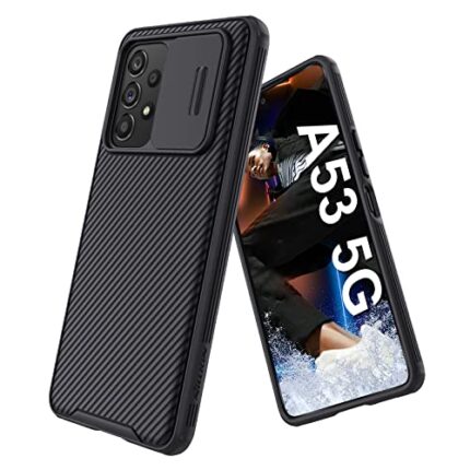 Nillkin Plastic A53 5G Case, For Samsung Galaxy A53 5G Case, Camshield Pro Case with Slide Camera Cover, For Samsung A53 5G A Series Smartphone Case 6.46'' -2022 (Black)