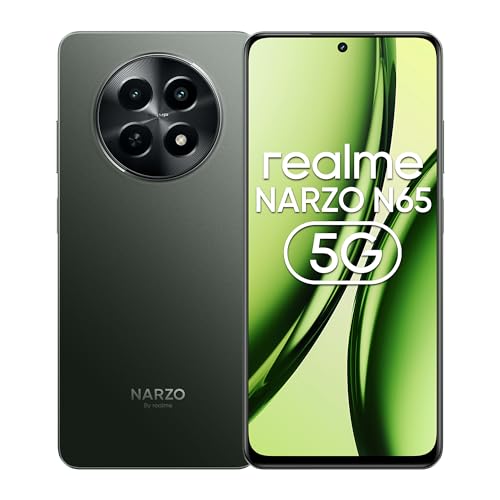 realme NARZO N65 5G (Deep Green 6GB RAM, 128GB Storage) realme NARZO N65 5G (Deep Green 6GB RAM, 128GB Storage) India's 1st D6300 5G Chipset | Ultra Slim Design | 120Hz Eye Comfort Display | 50MP AI Camera| Charger in The Box