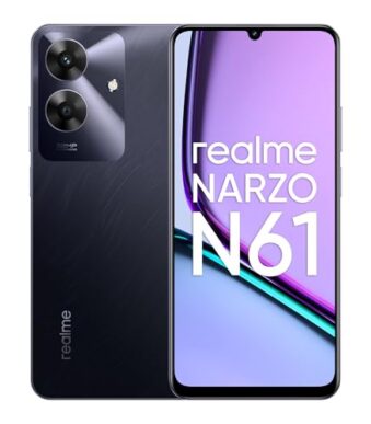 realme NARZO N61 (Marble Black, 4GB RAM+64GB Storage) 90Hz Eye Comfort Display | IP54 Dust & Water Resistance | 48-Month Fluency | Charger in The Box