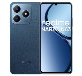 realme NARZO N63 (Leather Blue, 4GB RAM+128GB Storage) 45W Fast Charge | 5000mAh Durable Battery | 7.74mm Ultra Slim | 50MP AI Camera | AI Boost