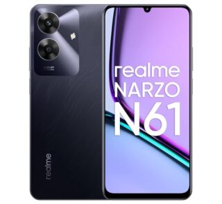 realme NARZO N61 (Marble Black,6GB RAM+128GB Storage) 90Hz Eye Comfort Display | IP54 Dust & Water Resistance | 48-Month Fluency | Charger in The Box