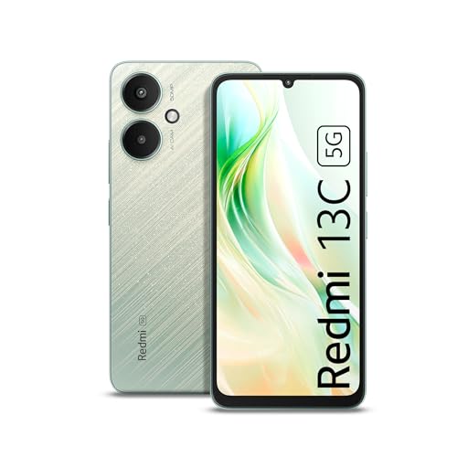Redmi 13C 5G (Startrail Green, 4GB RAM, 128GB Storage) | Redmi 13C 5G (Startrail Green, 4GB RAM, 128GB Storage) | MediaTek Dimensity 6100+ 5G | 90Hz Display