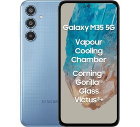 Samsung Galaxy M35 5G (Daybreak Blue,8GB RAM,128GB Storage)| Corning Gorilla Glass Victus+| AnTuTu Score 595K+ | Vapour Cooling Chamber | 6000mAh Battery | 120Hz Super AMOLED Display| Without Charger