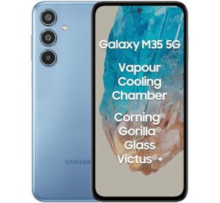 Samsung Galaxy M35 5G (Daybreak Blue,8GB RAM,128GB Storage)| Corning Gorilla Glass Victus+| AnTuTu Score 595K+ | Vapour Cooling Chamber | 6000mAh Battery | 120Hz Super AMOLED Display| Without Charger