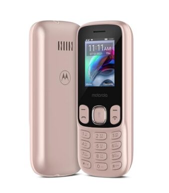 Motorola a10 Dual Sim keypad mobile with 1750 mAh Battery, Expandable Storage upto 32GB, Wireless FM with Recording | Rose Gold