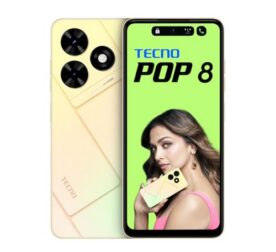 TECNO POP 8 (Alpenglow Gold, 4GB+64GB)| 90Hz Punch Hole Display with Dynamic Port & Dual Speakers with DTS| 5000mAh Battery |10W Type-C| Side Fingerprint Sensor| Octa-Core Processor