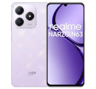 realme NARZO N63 (Twilight Purple,4GB RAM+64GB Storage) 45W Fast Charge | 5000mAh Durable Battery | 7.74mm Ultra Slim | 50MP AI Camera | AI Boost
