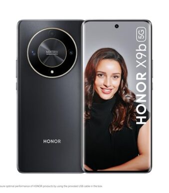 HONOR X9b 5G (Midnight Black, 8GB + 256GB) | India's First Ultra-Bounce Anti-Drop Curved AMOLED Display | 5800mAh Battery | 108MP Primary Camera | Without Charger
