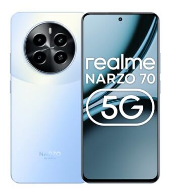 realme NARZO 70 5G (Ice Blue,8GB RAM, 128GB Storage | Dimensity 7050 5G Chipset | 120Hz AMOLED Display | 50MP Primary Camera | 45W Charger in The Box