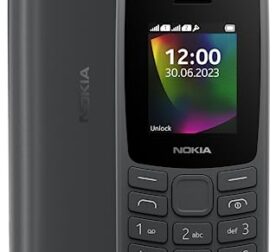 Nokia 106 Dual Sim, Keypad Phone with Built-in UPI Payments App, Long-Lasting Battery, Wireless FM Radio & MP3 Player, and MicroSD Card Slot | Charcoal
