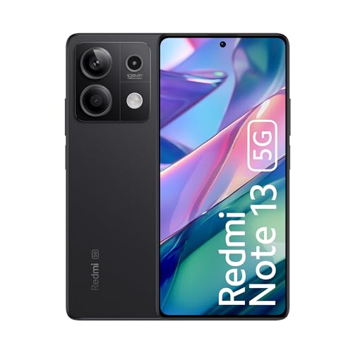 Redmi Note 13 5G (Stealth Black, 8GB RAM, 256GB Storage) Redmi Note 13 5G (Stealth Black, 8GB RAM, 256GB Storage) | 5G Ready | 120Hz Bezel-Less AMOLED | 7.mm Slimmest Note Ever | 108MP Pro-Grade Camera