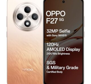 OPPO F27 5G (Amber Orange, 8GB RAM, 128GB Storage) | 6.67" FHD+ AMOLED Display|32MP Sony IMX615 Selfie Camera |AI Portrait Expert| 45W SUPERVOOC| with No Cost EMI/Additional Exchange Offers