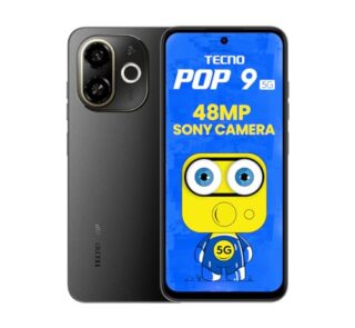 TECNO POP 9 5G Midnight Shadow, 4GB+128GB| Segment's 1st 48MP Sony AI Camera| Segment's 1st 5G with NFC |D6300 5G Processor |4+ Year Lag Free Fluency |5000 mAh Battery |Dual Speaker |Without Charger