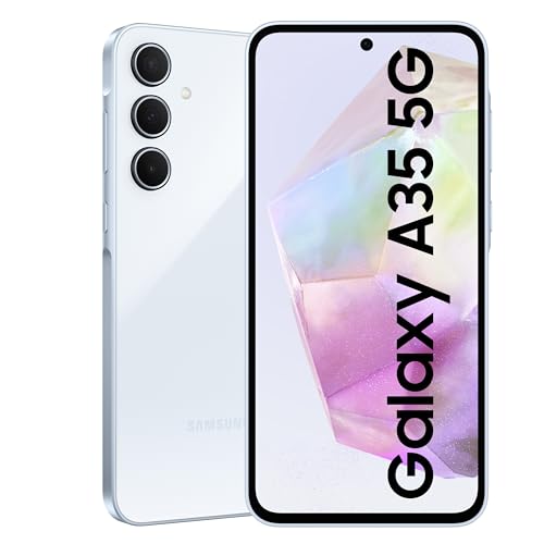 Samsung Galaxy A35 5G (Awesome Iceblue, 8GB RAM, 256GB Storage) Samsung Galaxy A35 5G (Awesome Iceblue, 8GB RAM, 256GB Storage) | Premium Glass Back | 50 MP Main Camera (OIS) | Nightography | IP67 | Corning Gorilla Glass Victus+ | sAMOLED with Vision Booster