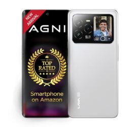 Lava Agni 3 5G (Pristine Glass, 8GB+256GB) | India's 1st Dual AMOLED | 1.5K Curved Display | Dimensity 7300X | 50MP Triple AI Telephoto Camera | 66W Fast Charge | with Charging Adapter