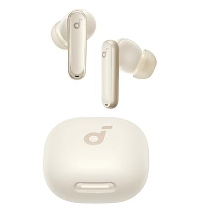 soundcore P40i by Anker, Noise Cancelling Wireless Earbuds, Adaptive Noise Cancelling, Heavy Bass,3D Sound, Gaming Mode,60H Playtime, 2-in-1 Case and Phone Stand, IPX5, Wireless Charging