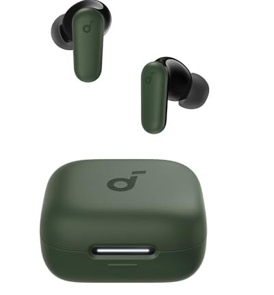 soundcore R50I Nc By Anker Noise Cancelling In Ear Earbuds, Powerful Bass, 45H Playtime, 2-In-1 Case And Phone Stand, Ip54, Fast Charge 10Min = 120 Min, Bluetooth 5.4 (Green)