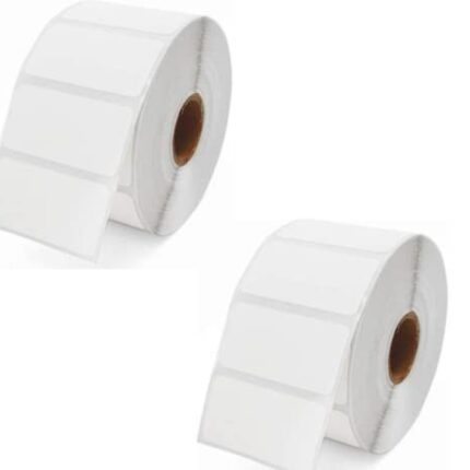 True-Ally 50x25 Thermal Sticker Label 2x1 inch (50mm x 25mm) Direct Thermal Barcode MRP Sticker Labels – 400 Labels/Roll Designed for Small Thermal Printers (2 Rolls Per Pack (800 Labels))