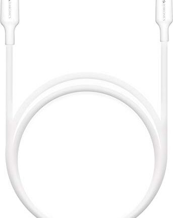Zebronics ZEB-CL1000M 3A MFI Type-C to Lightning Cable, Apple Certified, Made for iPhone/iPad/iPod, Supports Type-C PD Adapters, 1 Meter (White)