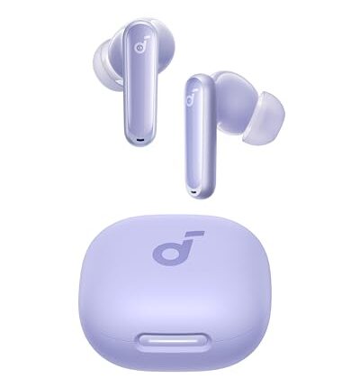soundcore P40i by Anker, Noise Cancelling Wireless Earbuds, Adaptive Noise Cancelling, Heavy Bass,3D Sound, Gaming Mode,60H Playtime, 2-in-1 Case and Phone Stand, IPX5