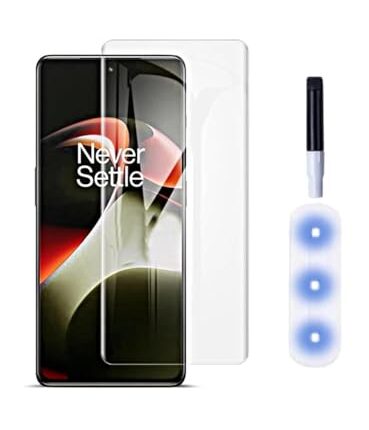 ANDYGLASSES Tempered Glass Screen Protector Compatible For Oneplus 11R 5G/11 5G/9 Pro 5G(Transparent) Edge To Edge Screen Coverage UV With Easy Installation Kit, Pack of 1