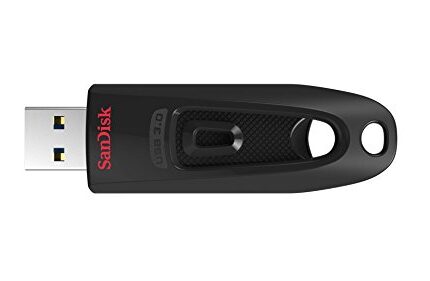 SanDisk Ultra USB 3.0 Flash Drive, CZ48 256GB, USB3.0, Black, Stylish Sleek Design, 5Y Warranty