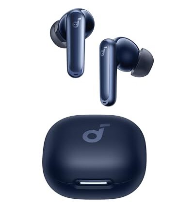 soundcore P40i, Noise Cancelling Wireless Earbuds, Adaptive Noise Cancelling, Heavy Bass,3D Sound, Gaming Mode,60H Playtime, 2-in-1 Case and Phone Stand, IPX5, Wireless Charging, Bluetooth 5.3