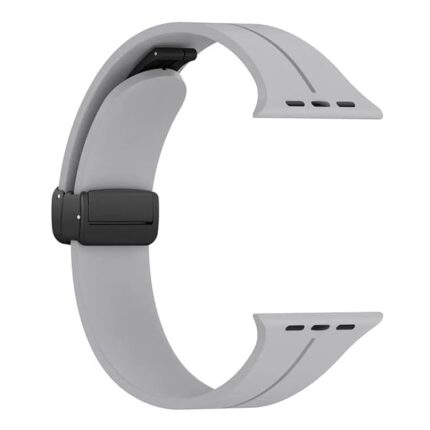 INEFABLE 42mm 44mm 45mm 49mm SmartWatch Band Strap Sport Edition Magnetic Buckle for Apple Watch Series I Watch Ultra/8/7/6/5/4/3/2/1/Se/Se2 - Pack of 1 - Grey