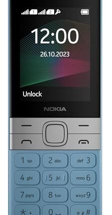 (Refurbished) Nokia 150 Dual SIM Premium Keypad Phone | Rear Camera, Long Lasting Battery Life, Wireless FM Radio & MP3 Player and All-New Modern Premium Design | Blue