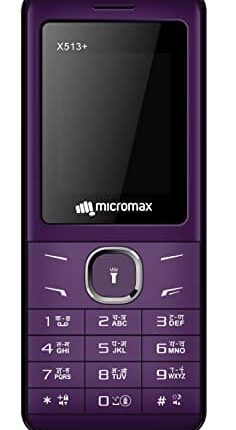 Micromax All-New X513+|Dual Sim Keypad Mobile with 1.8" Screen|Auto Call Recording|Power Saving Mode|Big Battery 1750 Mah|Bright Torch|Expandable Storage Upto 16Gb|Wireless Fm|Muave|,Purple