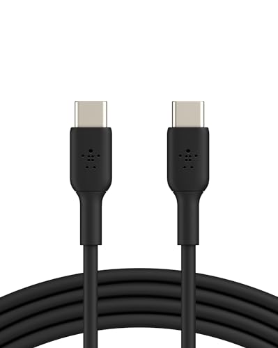 Belkin USB-IF Certified PVC 60 W USB-C to USB-C (Type C) Charge cable | iPhone 16, 15, 14, 13 | 3.3 Feet / 1 Meter, Black