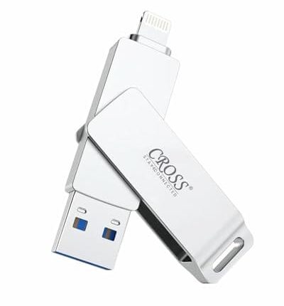 CROSS® Ignite-X | 2 in 1 | 256 GB Flash Drive with Light-ning, USB A, Interface Mini Hangable PenDrive for iOS Devices (256 GB)