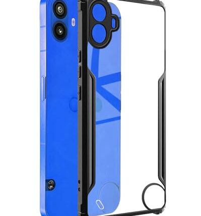 Spazy Case® CMF Phone 1 Back Cover | Transparent Crystal Clear Hard PC Back Case with TPU Bumper, Drop Protection Case for CMF Phone 1