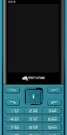 Micromax All-New X818 Dual Sim keypad Mobile with 2.8" Big Screen| Big Battery 1450 mAh Battery & Big Screen | Expandable Storage Upto 16GB | Wireless FM |Blue