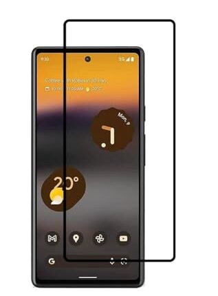 XDesign Tempered Glass Screen Protector Compatible For Google Pixel 6A/Pixel 7A(Black) Edge To Edge Full Screen Coverage With Easy Installation Kit, Pack of 1