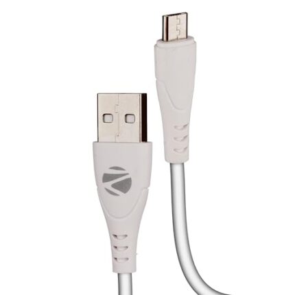 ZEBRONICS MU240 USB - Micro USB Cable, 18 Watts, Rapid Charging, Charge & Sync, 1 Meter (White)