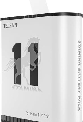 TELESIN Enduro Battery Super Long Lasting for GoPro Hero 11/10/9 Black, Cold Weather Performance, Fast Charging, 1 Pack