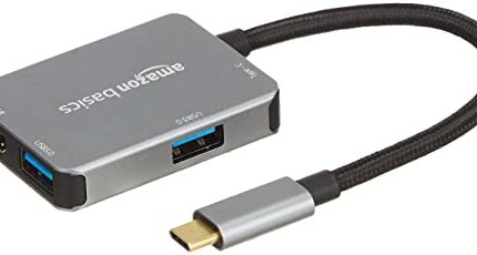 Amazon Basics 4-in-1 USB Type C Adapter (Grey) Port