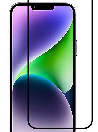 Tough Lee Tempered Glass for Apple iPhone 14/13 / 13 Pro (6.1 inch) - Case Friendly Screen Coverage Screen Guard Protector with Easy Installation Kit; Pack of 1