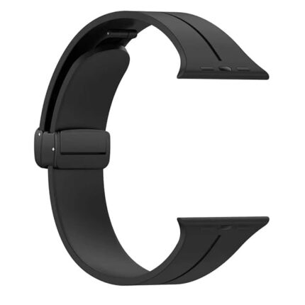 INEFABLE 42mm 44mm 45mm 49mm SmartWatch Band Strap Sport Edition Magnetic Buckle for Apple Watch Series I Watch Ultra/8/7/6/5/4/3/2/1/Se/Se2 - Pack of 1 - Black