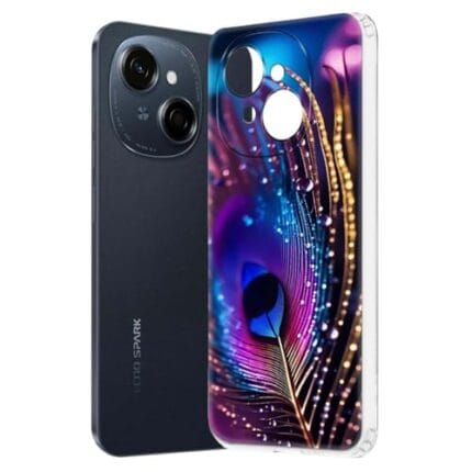 Nainz Soft Mobile Back Cover for Tecno Spark GO 1 (Silicone_Multicolor)