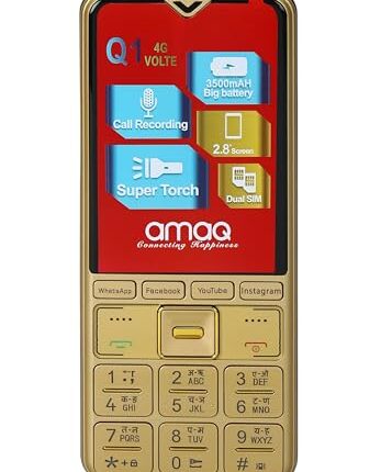 Amaq Q1 4G Volte Mobile Phone,with Touch 3500mAh Battery, 2.8" Screen, Dual SIM, Call Recording, Super Torch